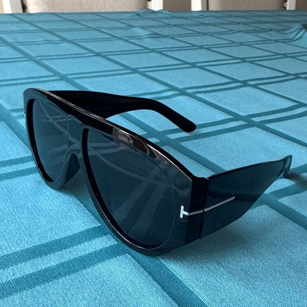 Aviator Pilot Black Sunglasses Unisex Large Oversized Bronson Unbranded
